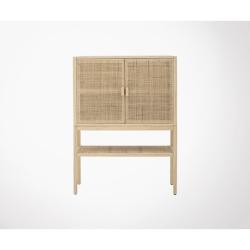 Bloomingville - Buffet haut naturel en cannage BAYA - MeublesEtDesign.com
