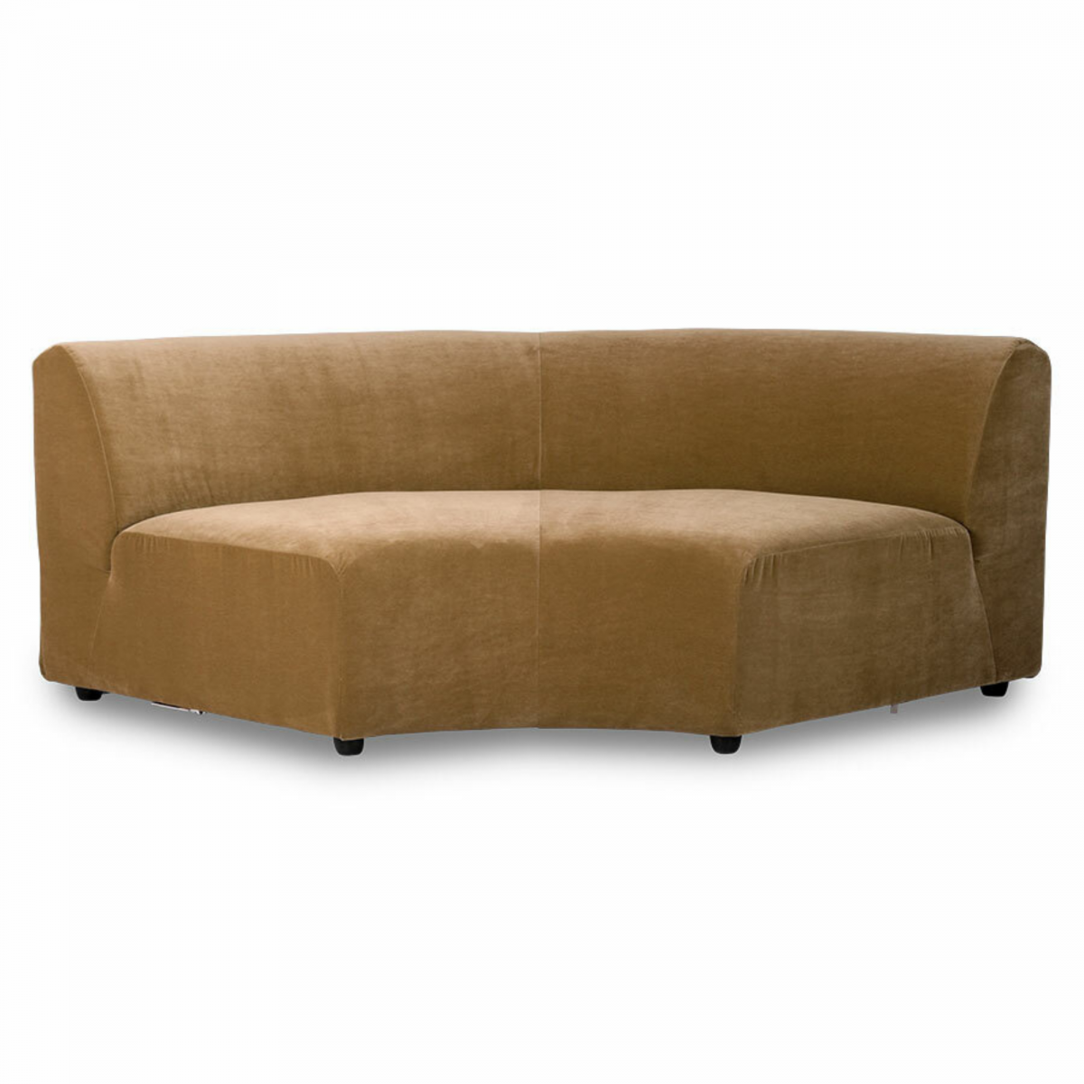 HK Living - Canapé modulable section angle arrondi en velours KOOL - MeublesEtDesign.com