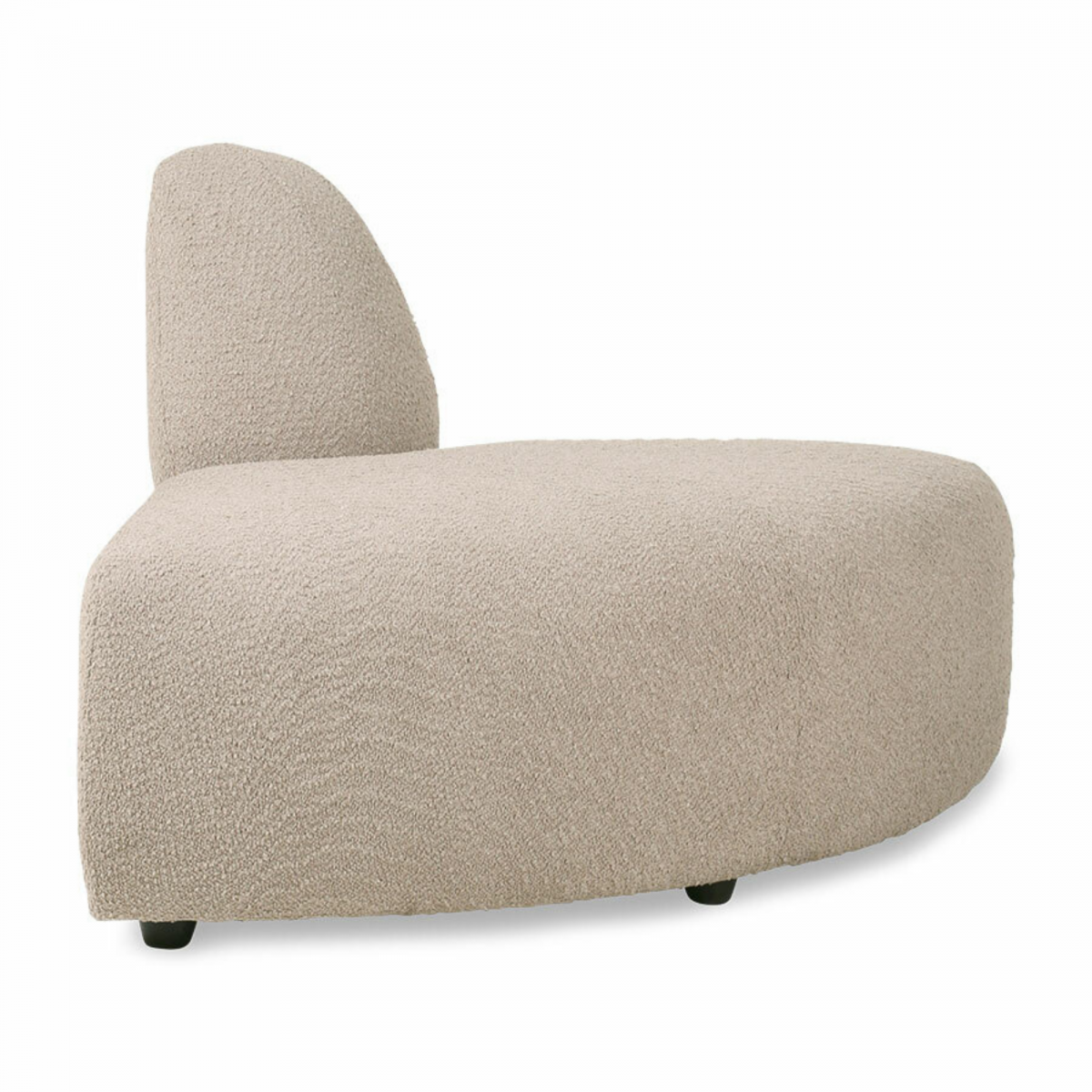 HK Living - Canapé modulable section angle en tissu bouclé beige LOUVE - MeublesEtDesign.com
