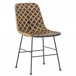 Bloomingville - Chaise de salle à manger moderne en rotin KITTY - MeublesEtDesign.com