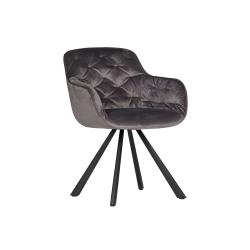 Promo WOOOD - Chaise design velours satiné ELIAN - MeublesEtDesign.com