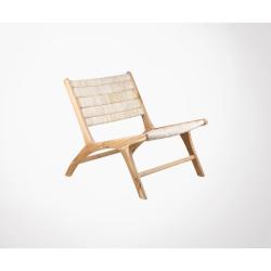 HK Living - Chaise lounge teck massif ABOCOLO - MeublesEtDesign.com