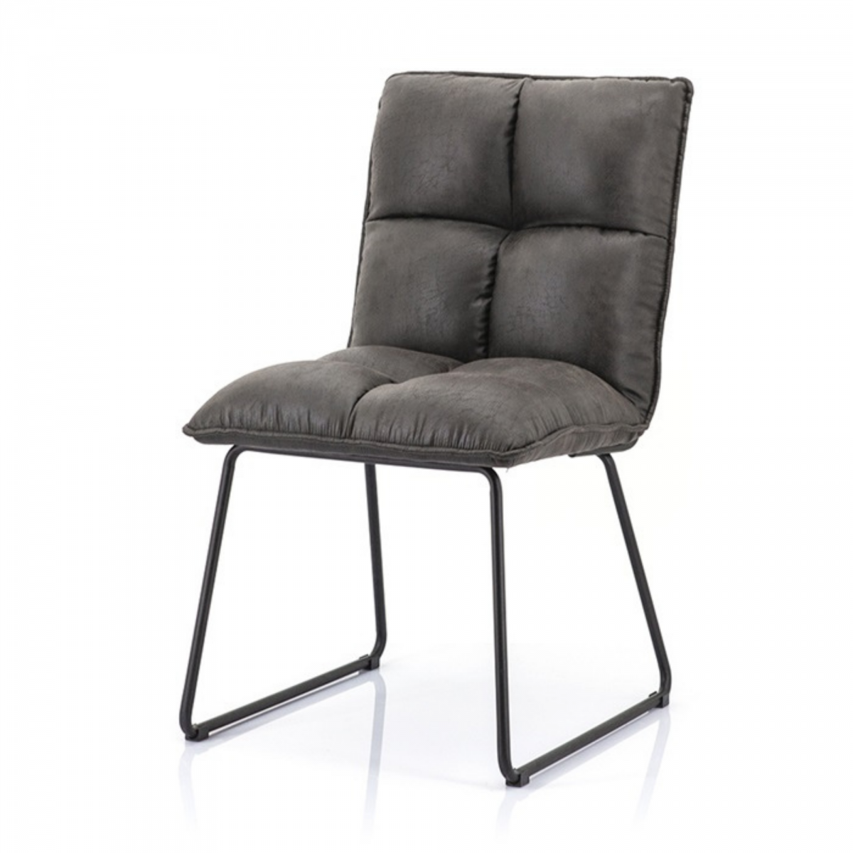 Promo Chaise salle à manger moderne en daim OAKI - MeublesEtDesign.com