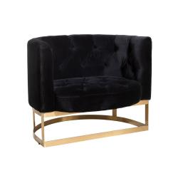 PROMO Fauteuil art déco en velours AZILA MEUBLES & DESIGN