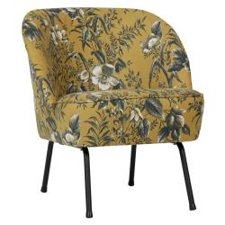 BePureHome - Fauteuil cocktail velours fleuri VOGUE MEUBLES & DESIGN