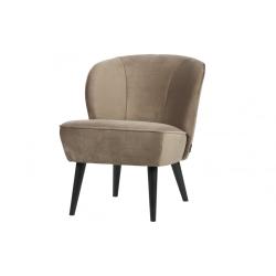 Promo WOOOD - Fauteuil cocktail velours SAMPAIO - MeublesEtDesign.com