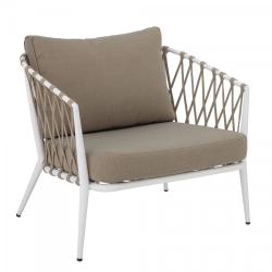 Bloomingville - Fauteuil d'extérieur moderne avec coussins SIAN - MeublesEtDesign.com