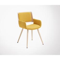 PROMO Fauteuil design bois naturel et tissu DRE MEUBLES & DESIGN