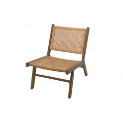 Promo WOOOD - Fauteuil lounge intérieur extérieur effet bois CARLOS - MeublesEtDesign.com
