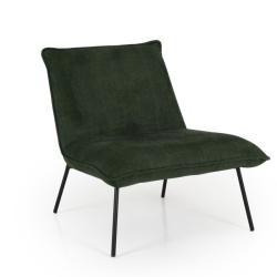 PROMO Fauteuil lounge velours côtelé JULIE MEUBLES & DESIGN