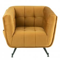 Fauteuil moderne avec rangements en velours OSLO - MeublesEtDesign.com