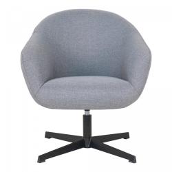 Promo Fauteuil pivotant en tissu et pieds PERTH - MeublesEtDesign.com