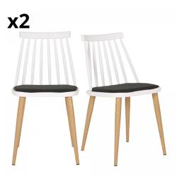 Promo Lot 2 chaises design DAUPHINE - MeublesEtDesign.com