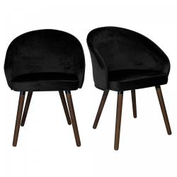 SOLDES Lot de 2 chaises en velours VALDEZ MEUBLES & DESIGN