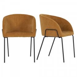 PROMO Lot de 2 chaises rembourées avec accoudoirs BUDDY MEUBLES & DESIGN