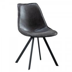PROMO WOOOD - Lot de 2 chaises en simili SWAN MEUBLES & DESIGN
