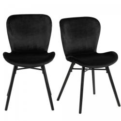 Promo Lot de 2 chaises tendances en velours MATILDA - MeublesEtDesign.com