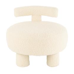 PROMO Pouf en tissu bouclé avec dossier MIGNON MEUBLES & DESIGN