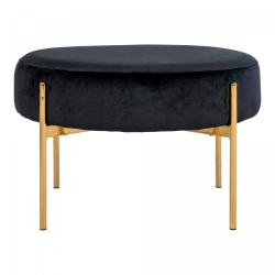 Promo Pouf rond en velours et pieds doré BOA - MeublesEtDesign.com