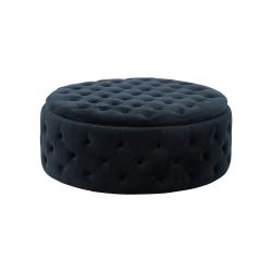 PROMO Grand pouf rond moderne velours DOUNE MEUBLES & DESIGN