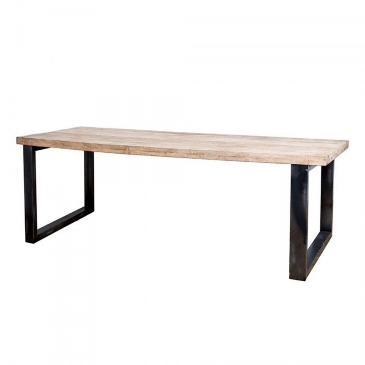 Promo Table à manger 240x100cm en bois massif et métal DAVE - MeublesEtDesign.com