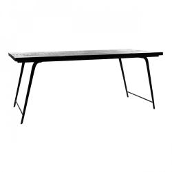 Promo Pomax - Table à manger en bois et métal 185x86cm UTAH - MeublesEtDesign.com