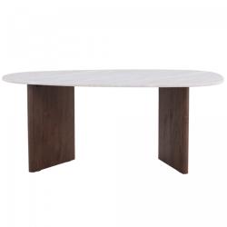 Promo Table à manger ovale design en bois 180cm GROOVY - MeublesEtDesign.com