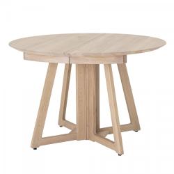 Bloomingville - Table à manger ronde extensible en bois de chêne CLAUDIA - MeublesEtDesign.com