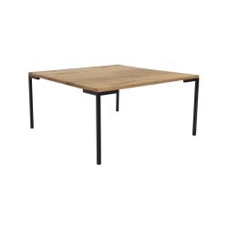 Promo Table basse carrée en bois et métal 90x90cm FIFO - MeublesEtDesign.com