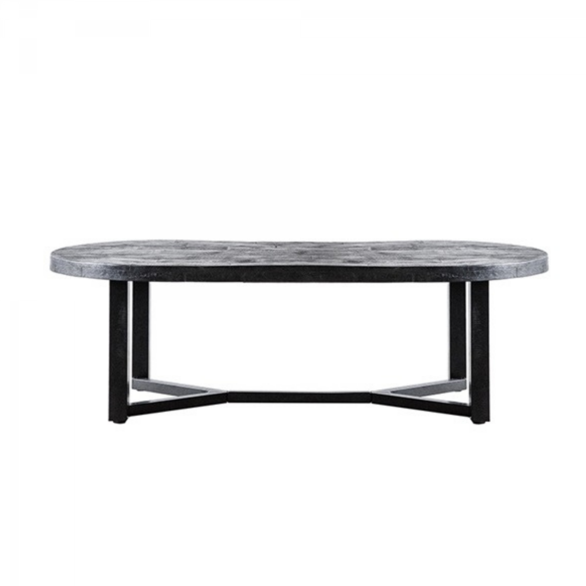 Promo Table basse ovale en bois massif et métal LUCETTE - MeublesEtDesign.com