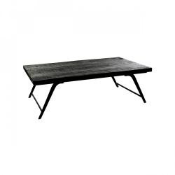 PROMO Pomax - Table basse rectangulaire en bois et métal UTAH MEUBLES & DESIGN