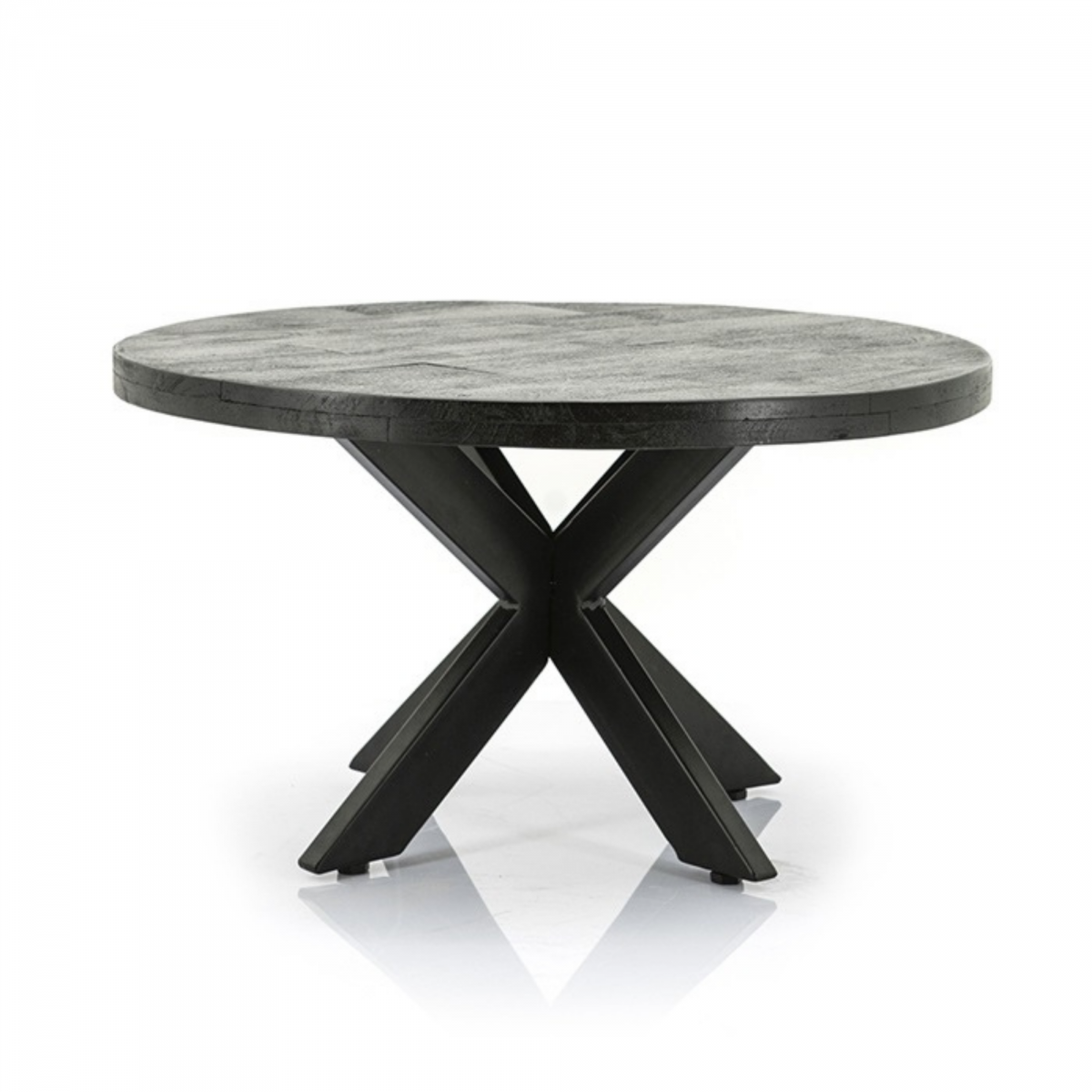 Promo Table basse ronde 70cm en bois et métal LUCETTE - MeublesEtDesign.com