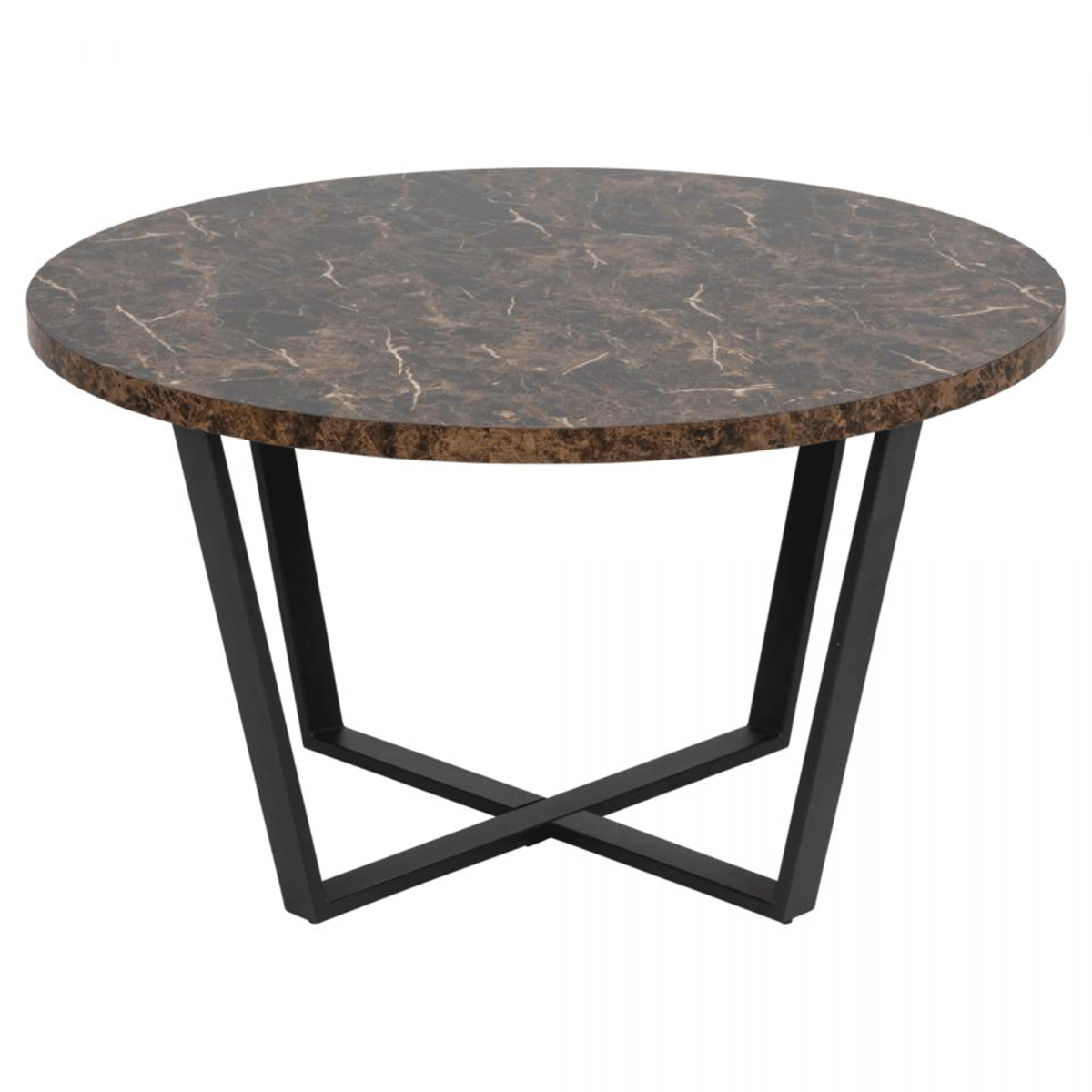 PROMO Table basse ronde effet marbre 77cm AMBLINE MEUBLES & DESIGN