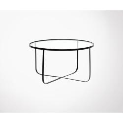 Bloomingville - Table basse ronde verre 80cm LOLA - MeublesEtDesign.com