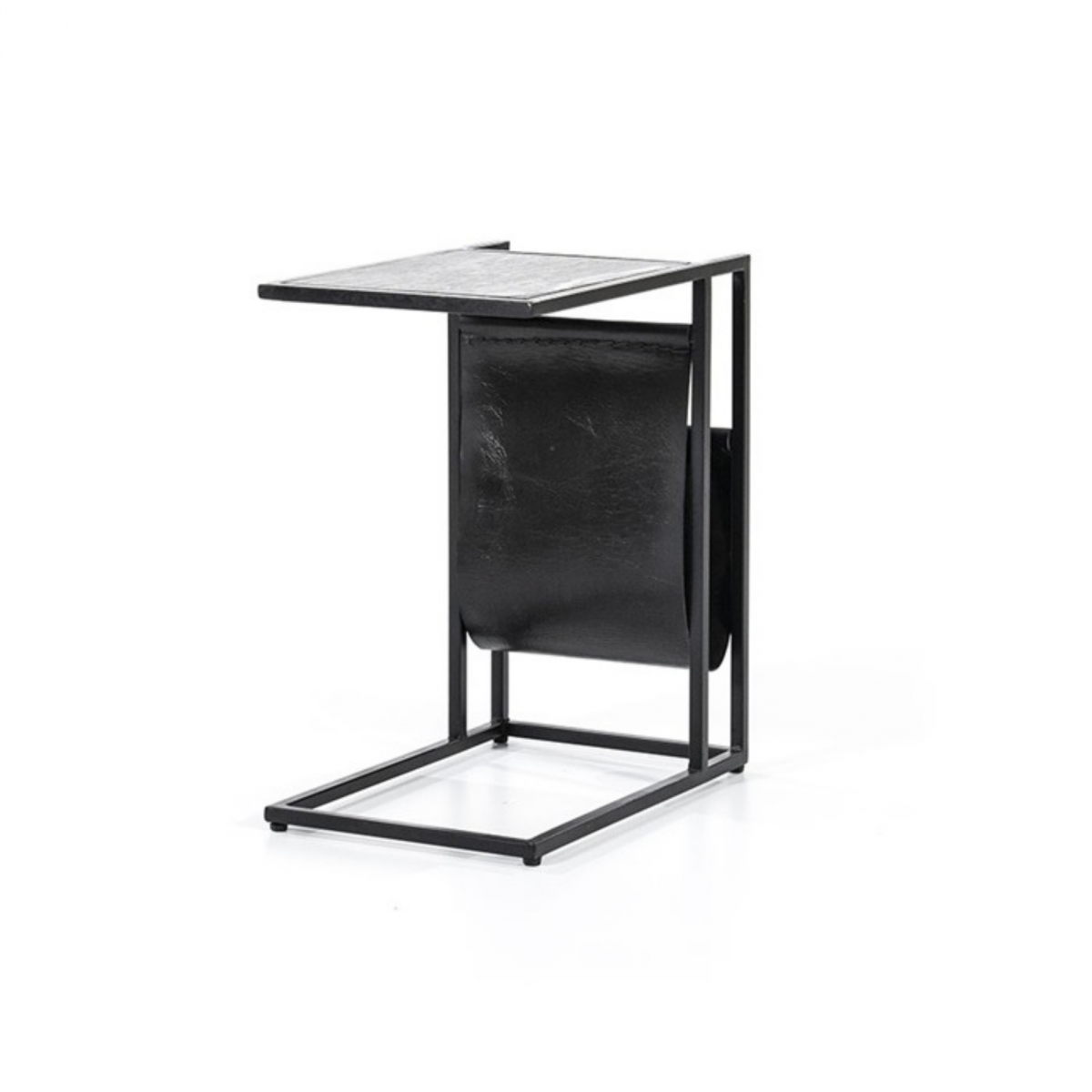 Promo Table d'appoint 53x47cm en marbre avec pochette TOUDOU - MeublesEtDesign.com