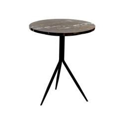 Promo Pomax - Table d'appoint ronde 40cm en marbre APO - MeublesEtDesign.com