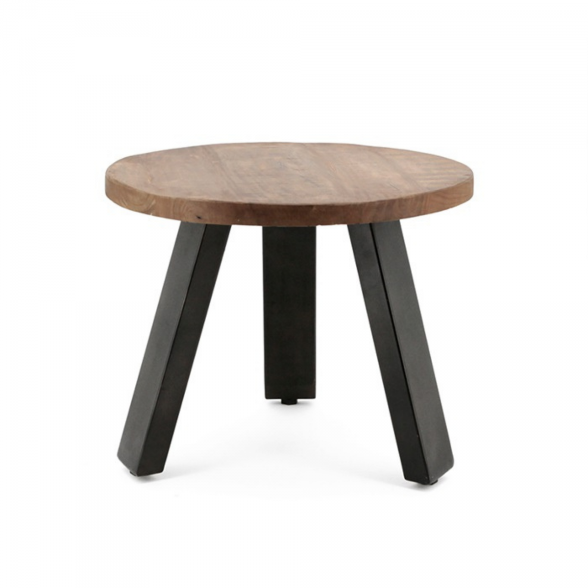 Promo Table d'appoint ronde 40x50cm en bois et métal DAVE - MeublesEtDesign.com