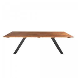 PROMO Table de jardin 250x100cm en bois pieds métal VELICA MEUBLES & DESIGN