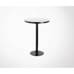 Nordal - Table haute ronde 80cm plateau verre GOGE - MeublesEtDesign.com