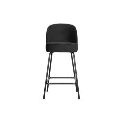 BePureHome - Tabouret de bar avec dossier en velours VOGUE - MeublesEtDesign.com