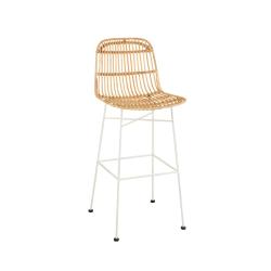 Promo Tabouret de bar moderne en rotin EMAL - MeublesEtDesign.com