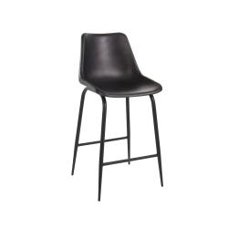 SOLDES Tabouret en cuir et métal ZONA MEUBLES & DESIGN