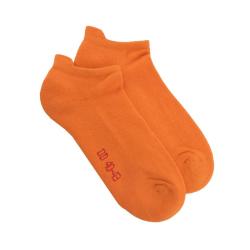 Doré Doré - Socquettes sport homme en coton à bouclettes - Orange 36-39