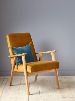 Fauteuil rétro en velours