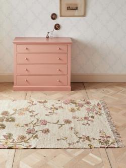 Tapis Romy en jute et coton tissés