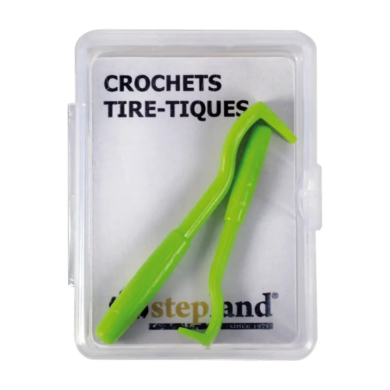 2 Crochets tire-tiques verts - Stepland