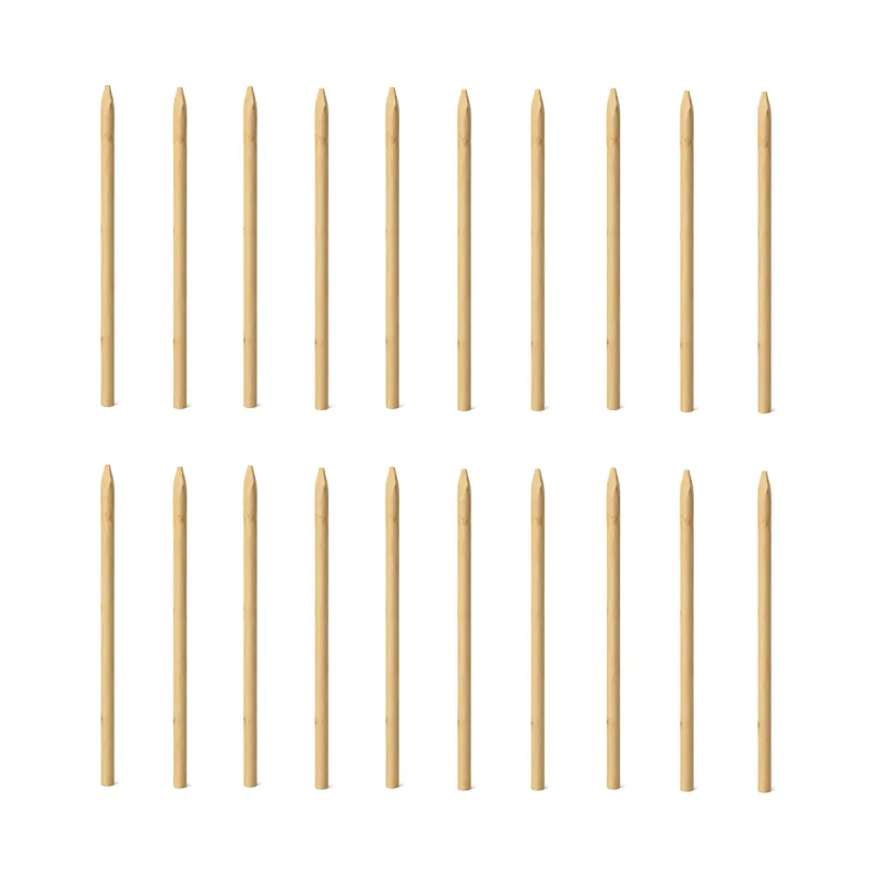 20 Piquets en Châtaignier Fraisé - Ø6cm x 2m - Certifiés PEFC - Ducatillon