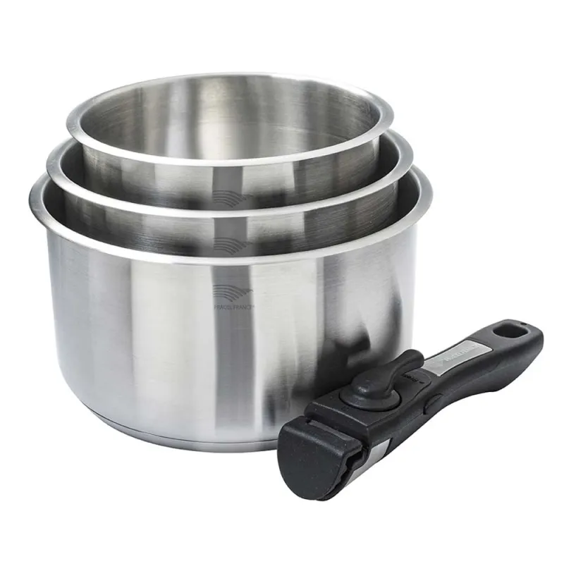 3 Casseroles avec manche amovible - Pradel France