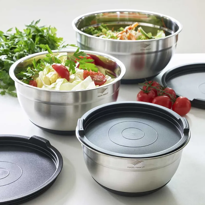 3 Saladiers avec couvercles - Pradel France