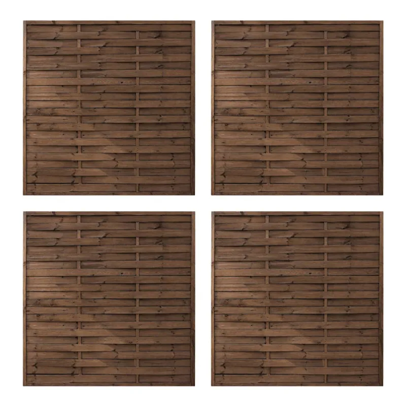 4 Panneaux bois occultant 180x180cm l.2,5cm - Ducatillon